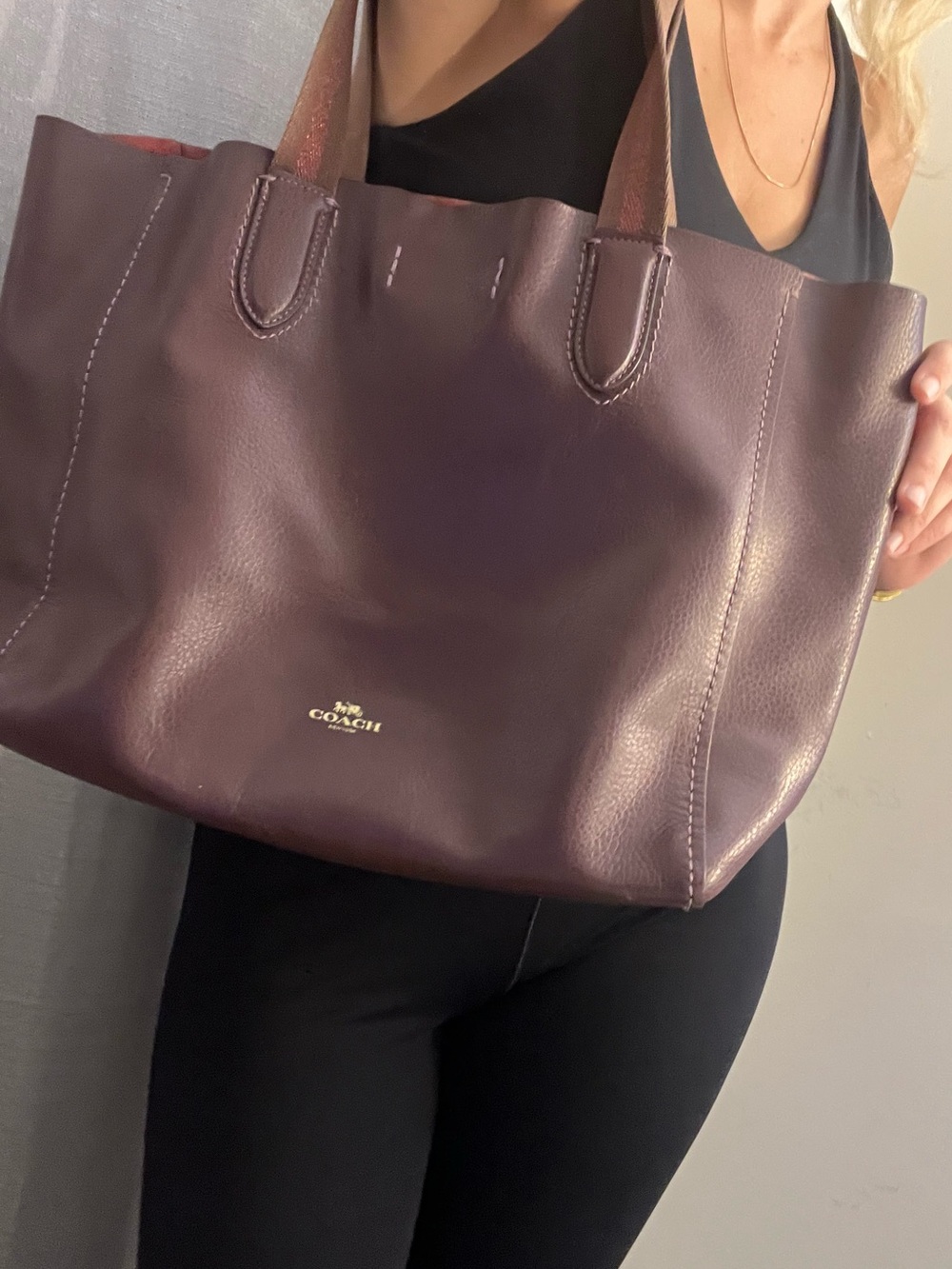 Coach Derby Oxblood Leather Tote Bag